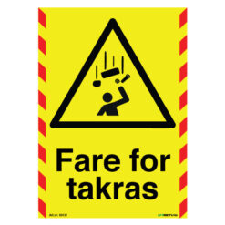 Fare for takras skilt - Varsel- og fareskilt