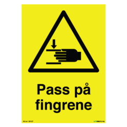 Pass på fingrene - Varsel- og fareskilt