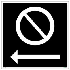 Parkering forbudt til venstre 500 x 500 - Privatrettslig skilt