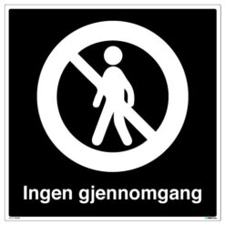 Ingen gjennomgang 500 x 500 - Privatrettslig skilt