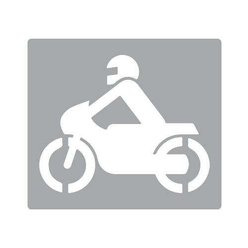 Motorsykkel parkering sjablong - For Unisign sjablong system - Unisign AS