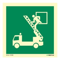 Rømningsvei til stigebil - Alt av nødutgangsskilt - Unisign as