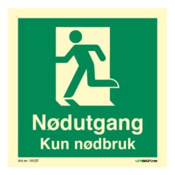 Markeringsskilt for nødåpnerknapp - Alt av nødutgangsskilt - Unisign as