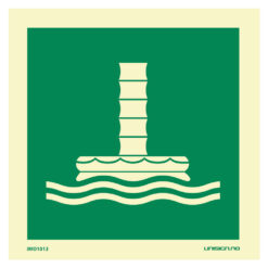 IMO skilt for evacuation chute med symbol. Tydelig skilting kan være avgjørende i en nødsituasjon. Produseres iht ISO 16069. Rask levering til hele Norge