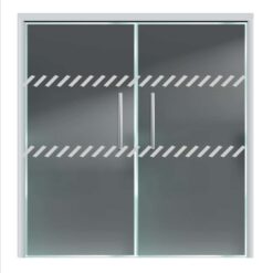 Kontrastmerking av glassfelt med glassmarkører bidrar til å redusere faren for sammenstøt. Dette er en del av universell utforming og TEK17