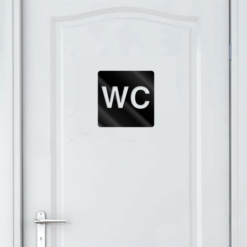 Piktogram skilter toalett Akryl "WC rett" ( firkantet )