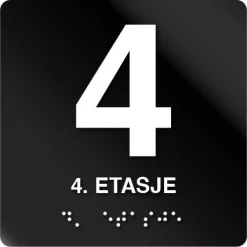 4 etasje taktile skilt