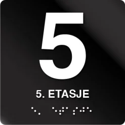 5 etasje taktile skilt