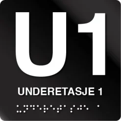 U1 etasje taktilt skilt