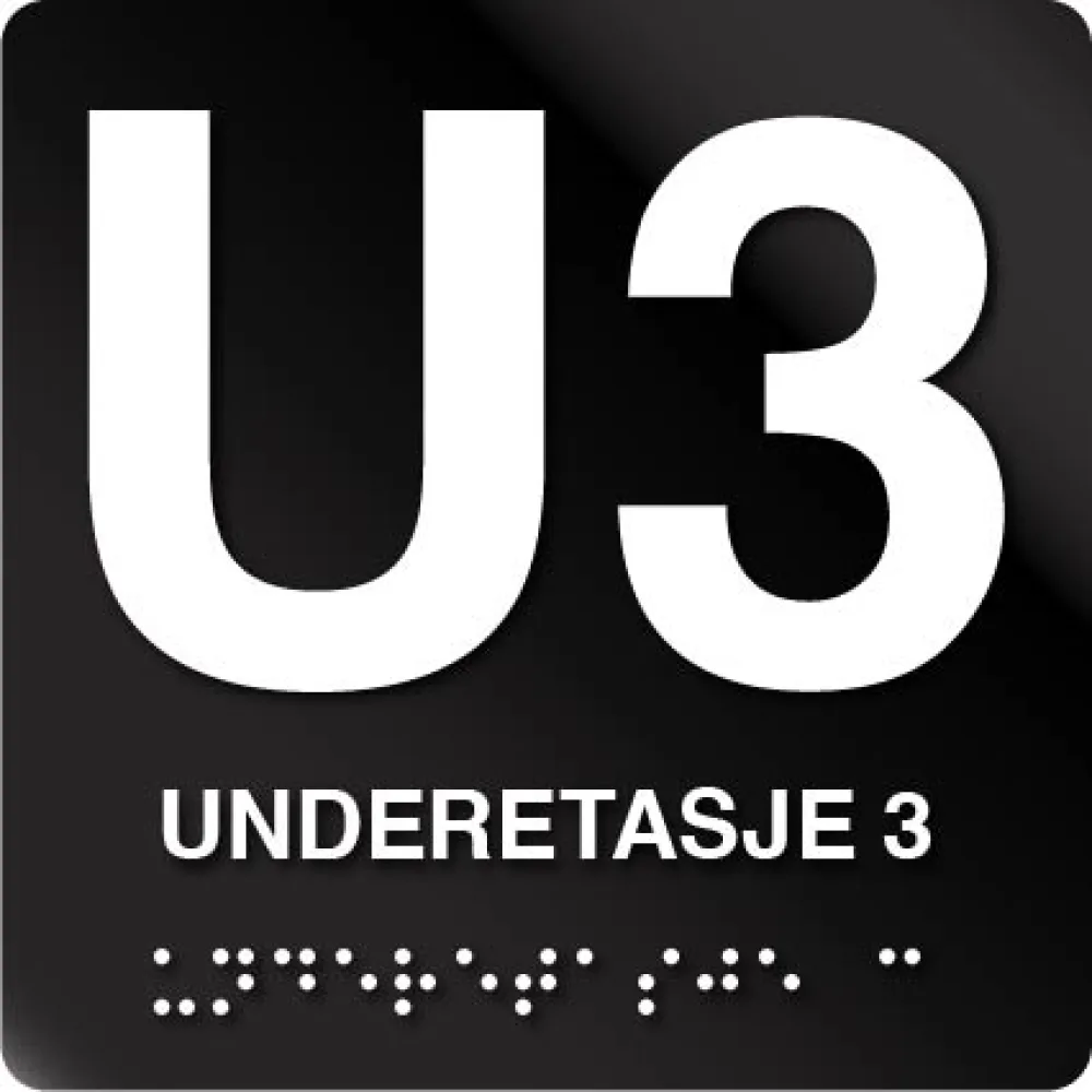 U3 etasje taktilt skilt