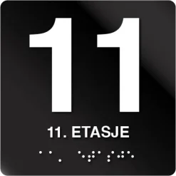 11 etasje taktile skilt