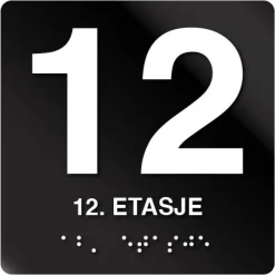 12 etasje taktile skilt