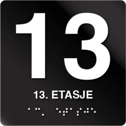 13 etasje taktile skilt