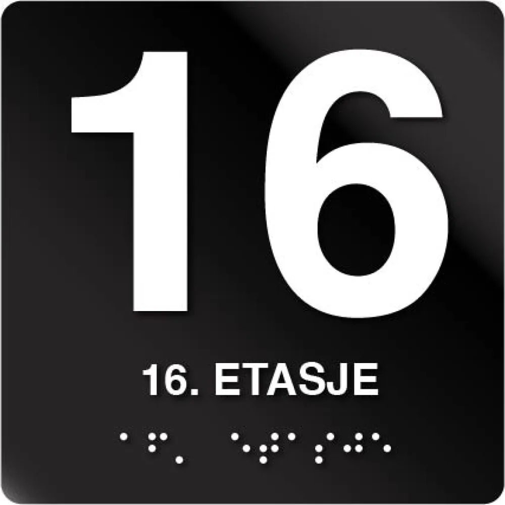 16 etasje taktile skilt