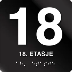 18 etasje taktile skilt