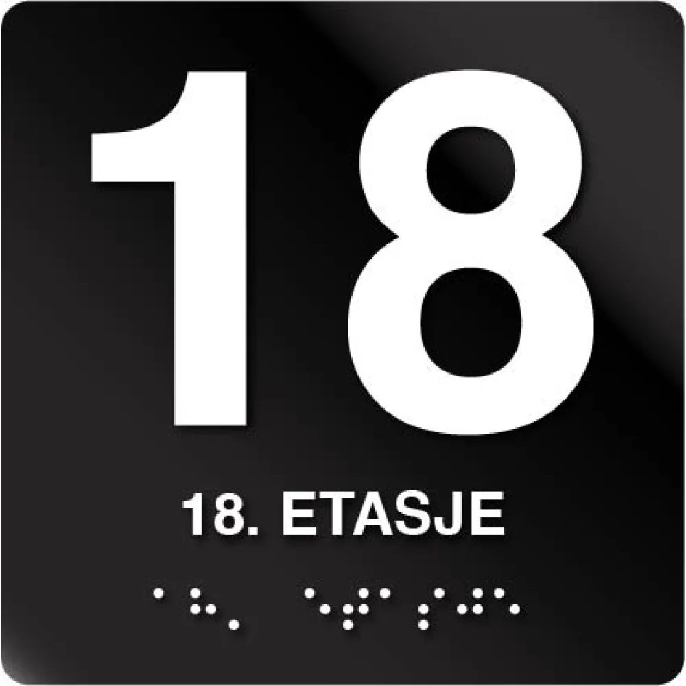 18 etasje taktile skilt