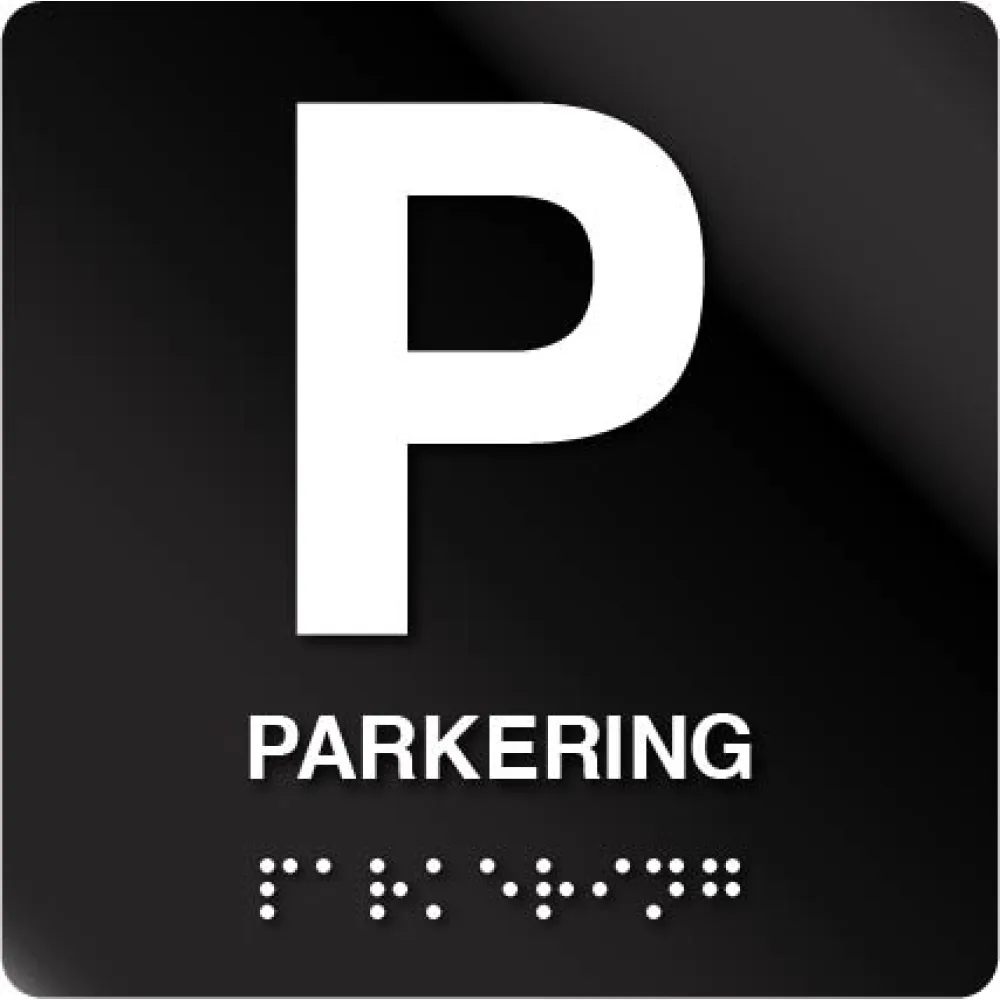 P Parkering taktilt skilt