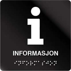I Informasjon taktilt skilt
