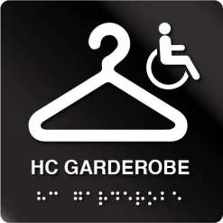 HC Garderobe taktile skilt
