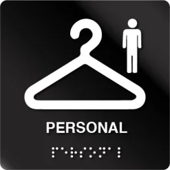 Taktil skilt personal herregarderobe