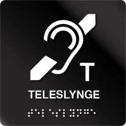 Teleslynge taktile skilt