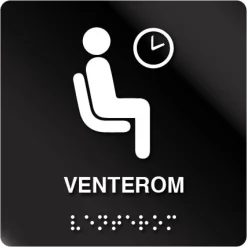 Venterom taktil skilt