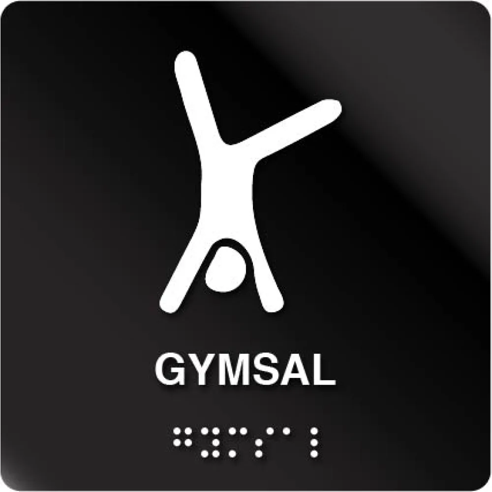 Gymsal 1 taktilt skilt