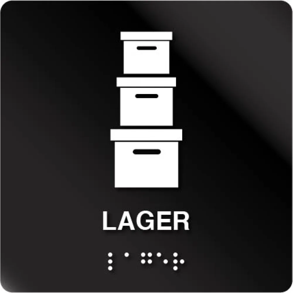 Lager taktilt skilt