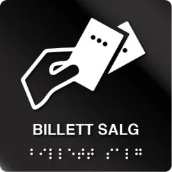 Billett salg taktil skilt