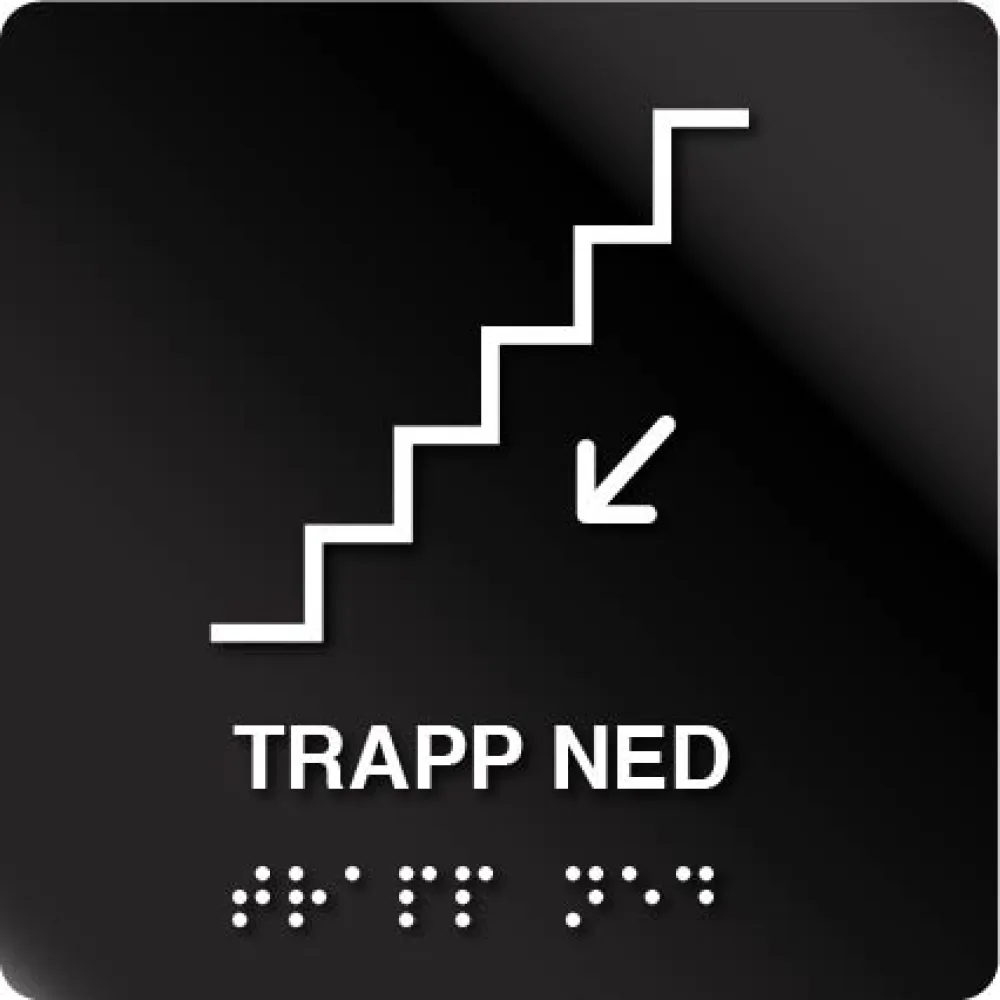 Trapp ned taktile skilt